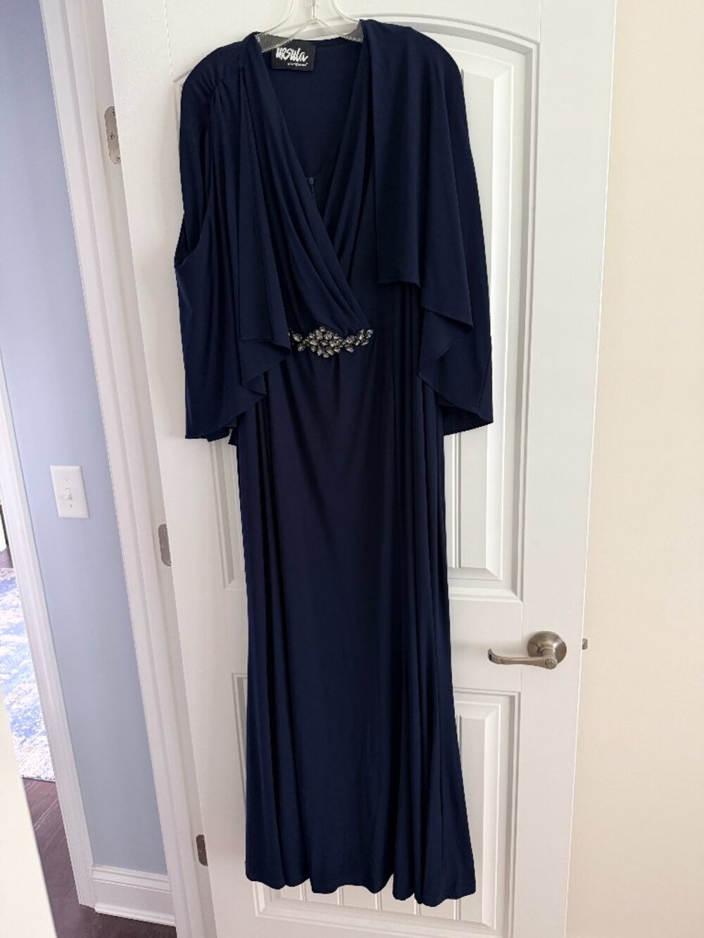 Ursula of Switzerland Gown & Jacket - Navy - Size 18W - PreLoved